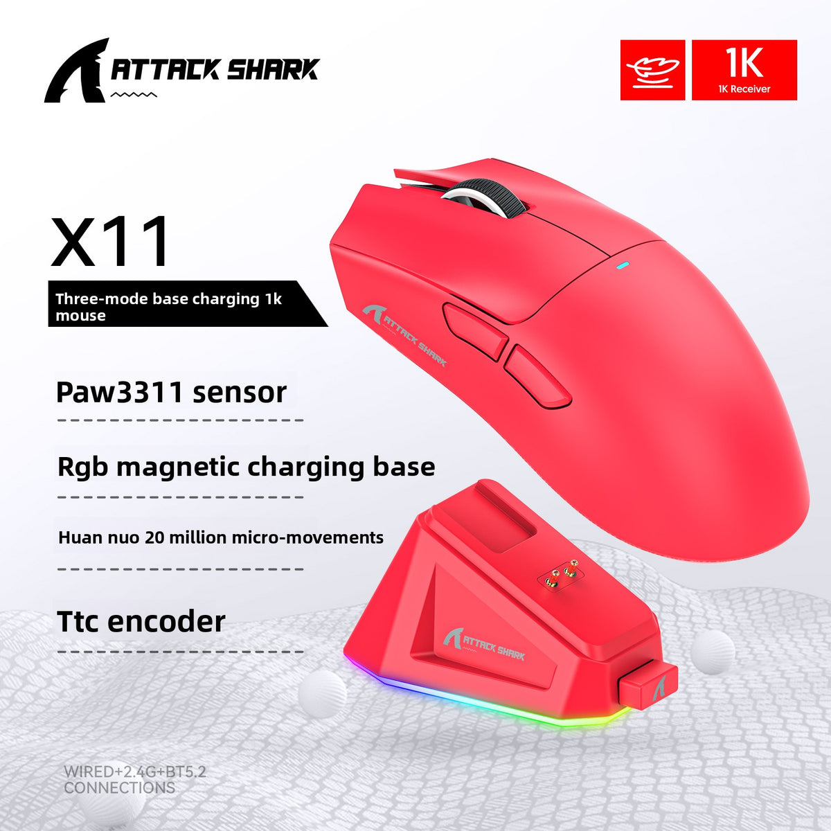 X11-three Wireless Gaming Mouse