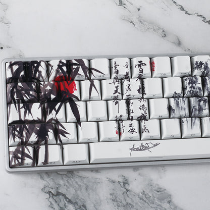 Retro Ink Style PBT Keycaps for Mechanical Keyboards
