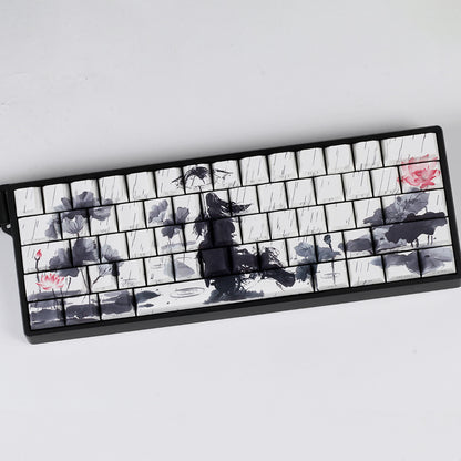 Retro Ink Style PBT Keycaps for Mechanical Keyboards