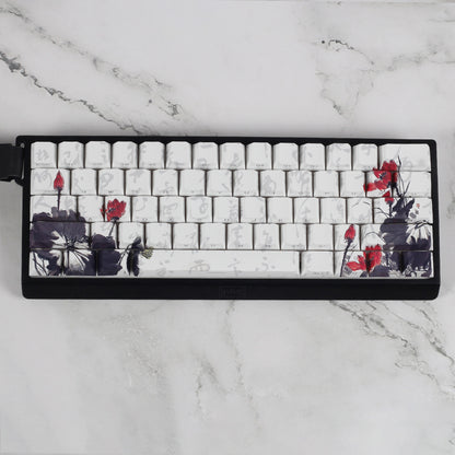 Retro Ink Style PBT Keycaps for Mechanical Keyboards